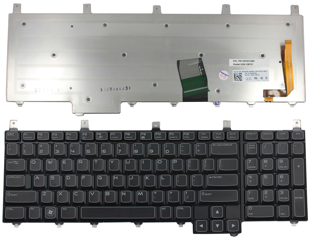 Teclado Dell Alienware M17XR2 Parte NSK D8C1E Ref CLDLAM17XR2 COMPULAPTOP BOGOTA 1