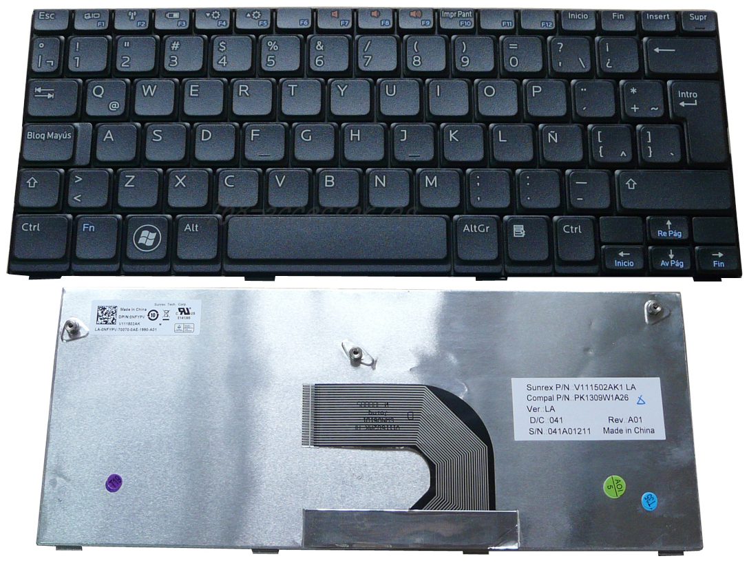 Teclado Dell Inspiron Mini 101011 Parte 0G208M Ref CLDLIM101011 2