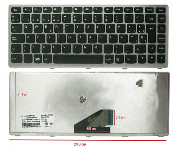 Teclado Lenovo Ideapad U310 Parte NSK BCESQ Ref CLLIU310 2