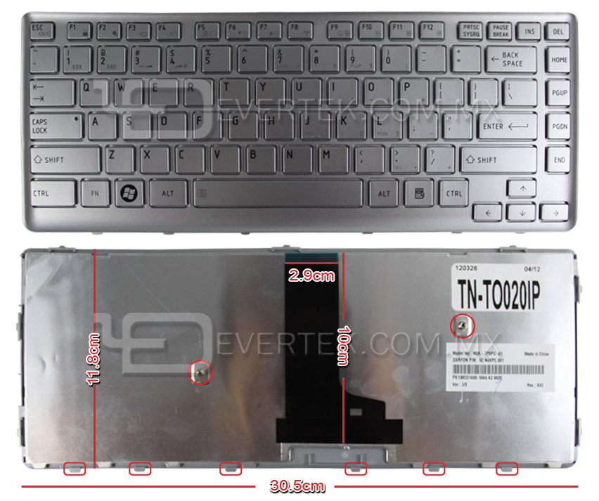 Teclado Toshiba Satellite T230 T235 Parte NSK TP0PC Ref CLTST230T235 COMPULAPTOP BOGOTA 1